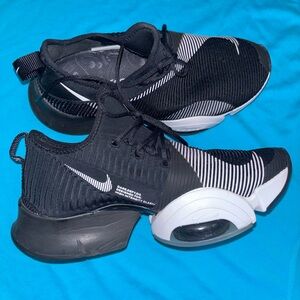 Nike Black and White Striped Sneakers